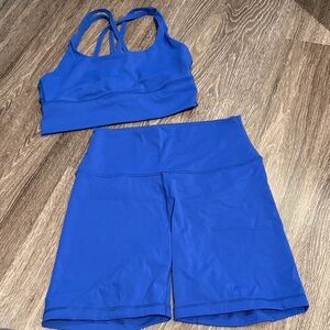CRZ Yoga Sports Bra and Shorts Set